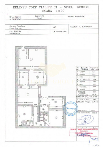 Pretabil clinica/showroom/notariat/birouri | Banu Manta 12 camere | 6 Parcari