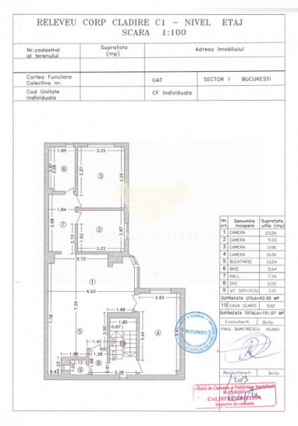 Pretabil clinica/showroom/notariat/birouri | Banu Manta 12 camere | 6 Parcari