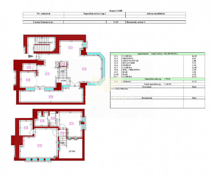 Penthouse tip Duplex 3 camere | Garaj dublu | Arcul de Triumf | Clucerului