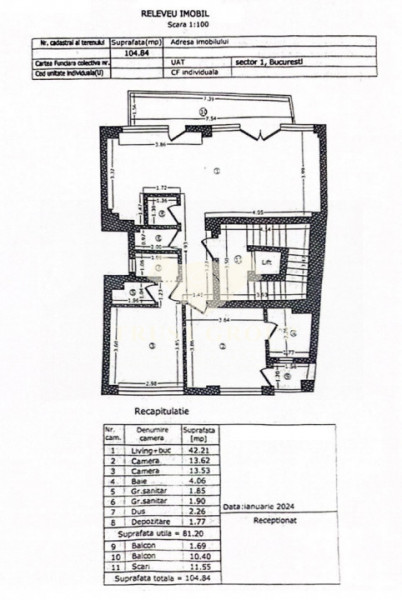 Apartament 3 camere Polona | Loc de parcare