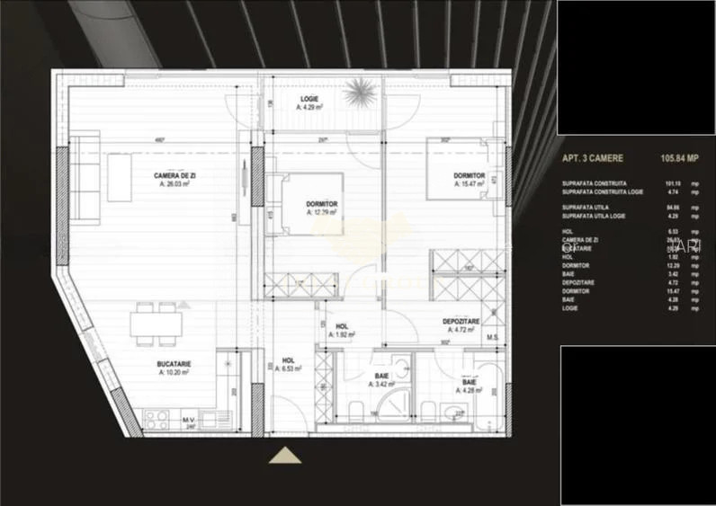 Apartament 3 camere Herastrau | Loc de parcare | Imobil 2021