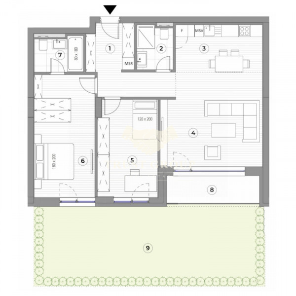 Apartament 3 camere Mosilor | 2026 | Curte 46,4mp