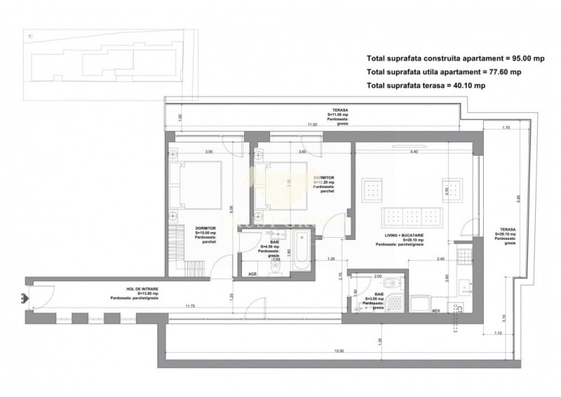 Apartament 3 camere Eminescu | 2024 | Loc de parcare