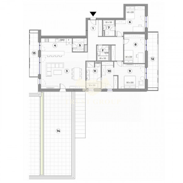 Apartament tip Penthouse 4 camere Mosilor | 2026 | Terasa+ 2 Balcoane