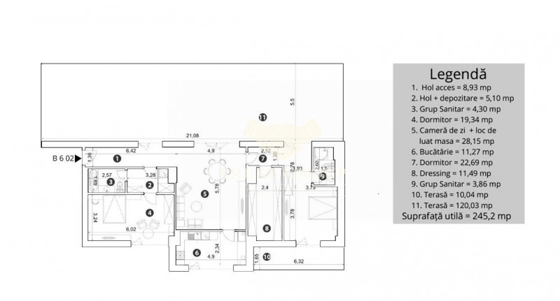 Apartament 4 camere lux Stefan cel Mare | Terasa | loc de parcare | boxa