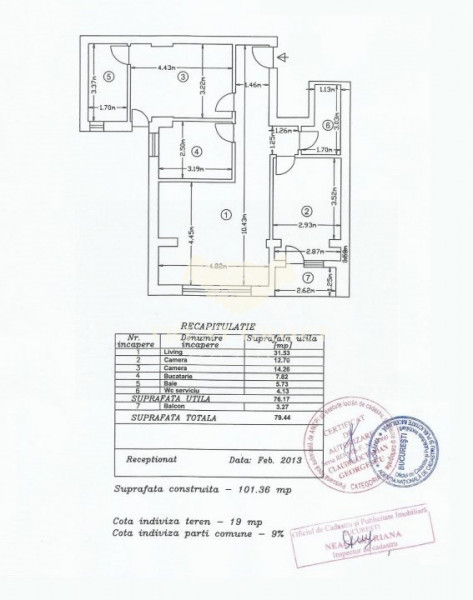 Piata Domenii - Apartament 3 Camere | Imobil 2012