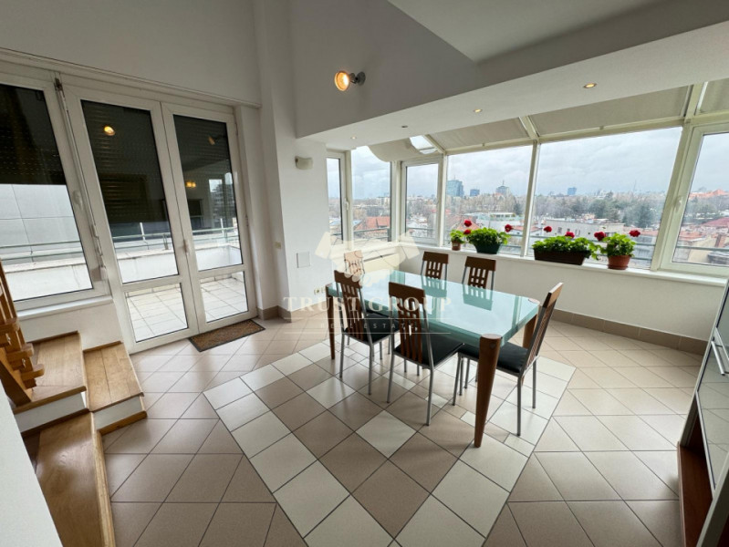 Penthouse cu vedere spre Arcul de Triumf | 2 parcari | Ideal pentru un burlac | 