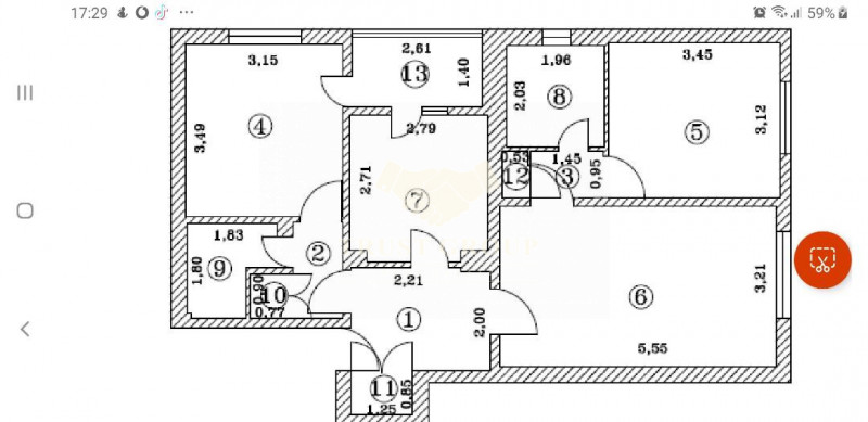 Apartament 3 camere Polona | 1981 | necesita renovare