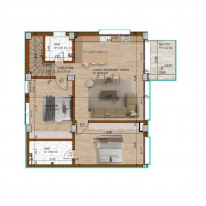 Apartament 3 camere + curte | Domenii