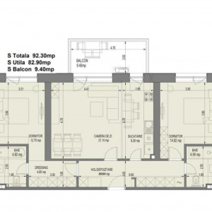 Apartament 3 camere Aviatiei / Loc de parcare